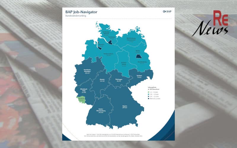 BAP Job-Navigator 11/2023: Bundesländerranking bei Stellenangeboten