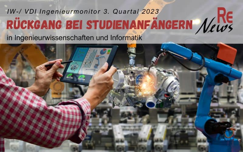 IW-/ VDI Ingenieurmonitor 3. Quartal 2023 - Rückgang bei Studienstartern in Ingenieurwissenschaften und Informatik