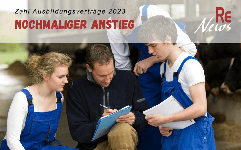 Zahl Ausbildungsverträge 2023 gestiegen - RE-News auf Rekrutierungserfolg.de