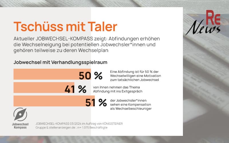 Aussicht auf Abfindung beeinflusst die Jobwechsel-Entscheidung vieler Beschäftigter