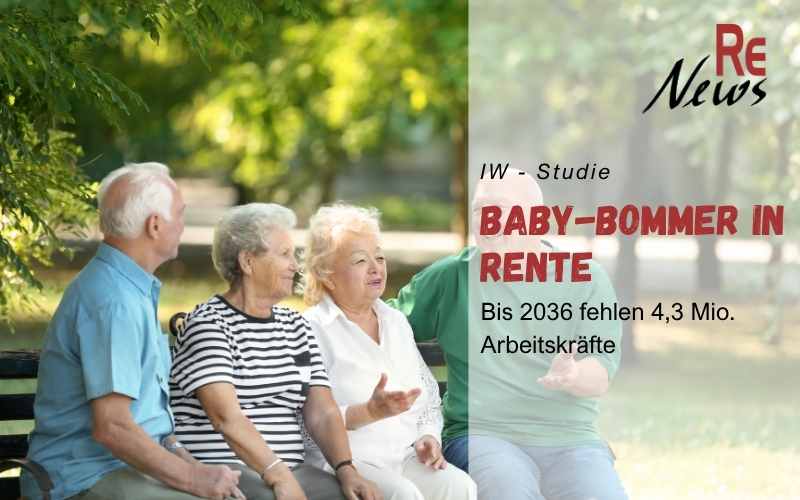 IW-Studie: Baby Boomer in Rente - Bis 2036 fehlen 4,3 Millionen Arbeitskräfte
