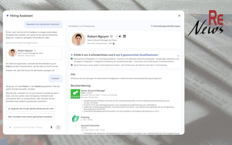 LinkedIn Hiring Assistent auf Deutsch