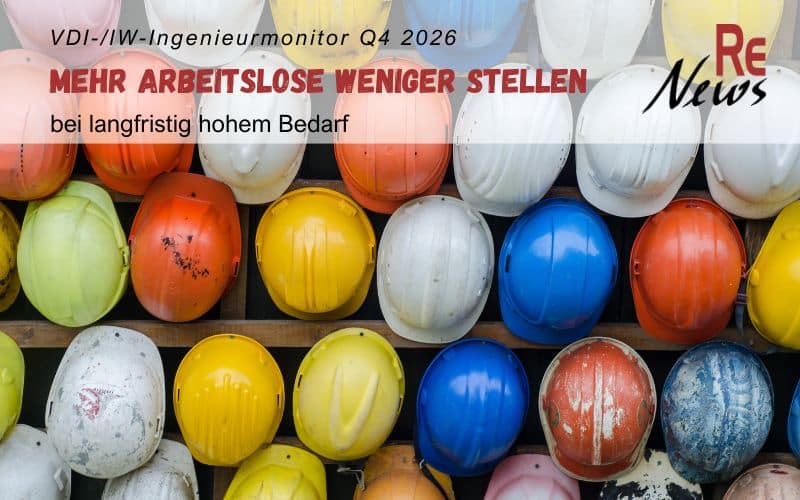 Mehr Arbeitslose und weniger Stellen – der letztenVDI-/IW-Ingenieurmonitor Q4 2026